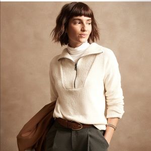 BR Factory Marled Half Zip Sweater